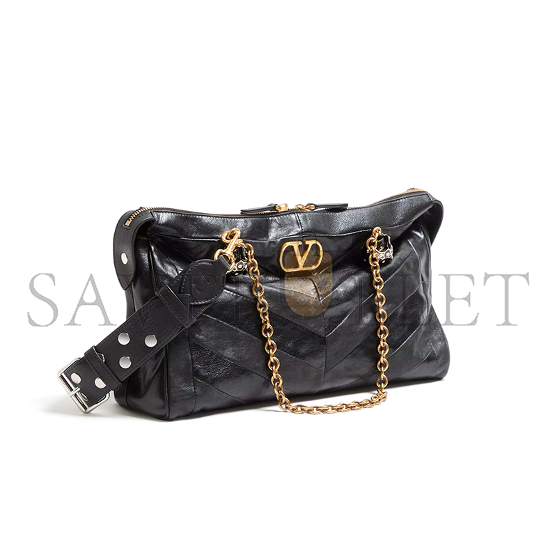 VALENTINO GARAVANI PANTHEA SHOULDER BAG IN NAPPA LEATHER WITH CHEVRON PATTERN 7W0B0S70UYF_0NO (33*19.5*9cm) VALENTINO GARAVANI PANTHEA SHOULDER BAG IN NAPPA LEATHER WITH CHEVRON PATTERN 7W0B0S70UYF_0NO (33*19.5*9cm)